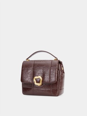 Bolsas Songmont Chocolate Medium Feminino Marrom Vermelhas | ZLN3044YU