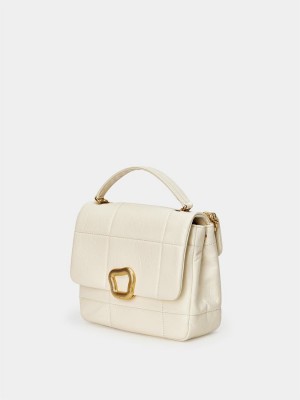 Bolsas Songmont Chocolate Medium Feminino Branco | CJH3227GK