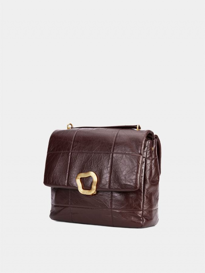 Bolsas Songmont Chocolate Large Feminino Vermelhas Marrom | IOY7814LG