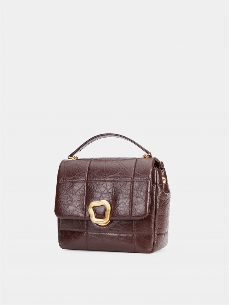 Bolsas Songmont Chocolate Medium Feminino Marrom Vermelhas | ZLN3044YU