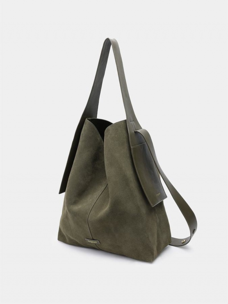 Bolsas Tote Songmont Drippy Large Feminino Verdes | TCY8816NG